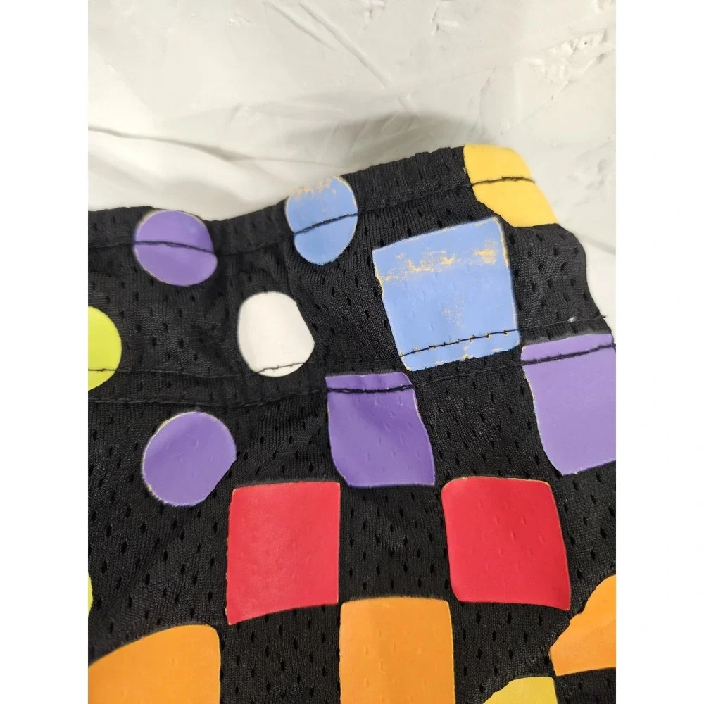 Nike Air Jordan Retro AOP Basketball Shorts Small Black MultiColor Check